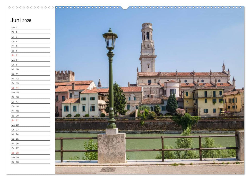 VERONA Historisches Stadtherz (CALVENDO Wandkalender 2026)