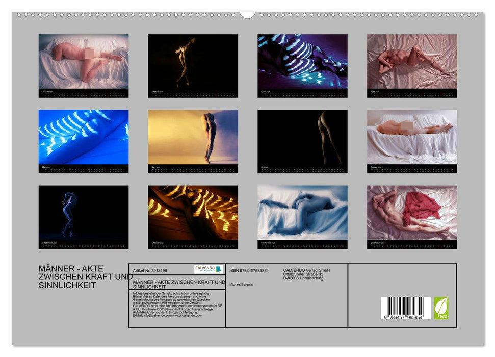 MÄNNER - AKTE ZWISCHEN KRAFT UND SINNLICHKEIT (CALVENDO Premium Wandkalender 2026)