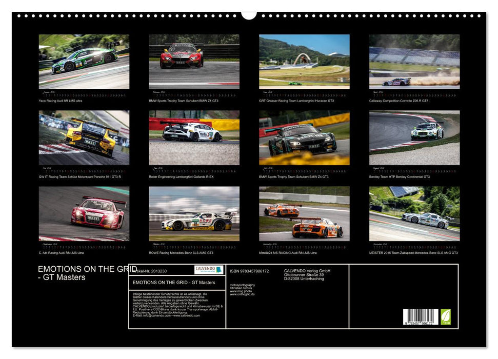 EMOTIONS ON THE GRID - GT Masters (CALVENDO Wandkalender 2026)