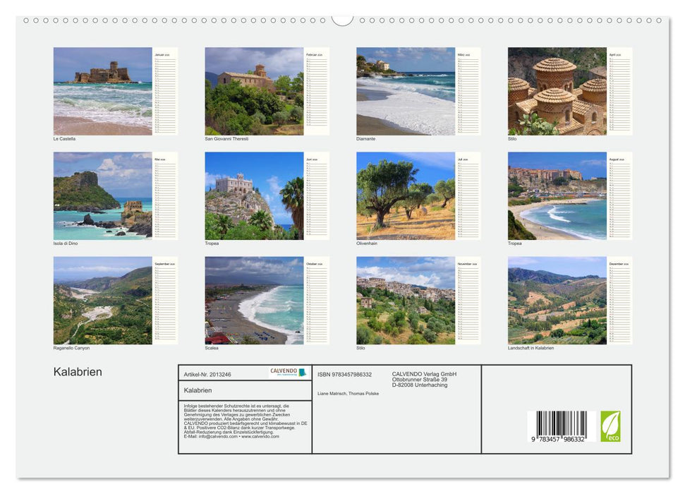 Kalabrien (CALVENDO Premium Wandkalender 2026)