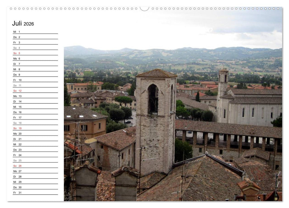 Camino di Assisi - Franziskusweg (CALVENDO Premium Wandkalender 2026)