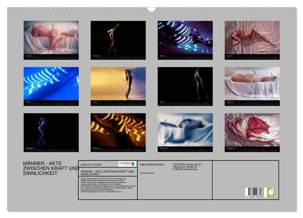 MÄNNER - AKTE ZWISCHEN KRAFT UND SINNLICHKEIT (CALVENDO Wandkalender 2026)