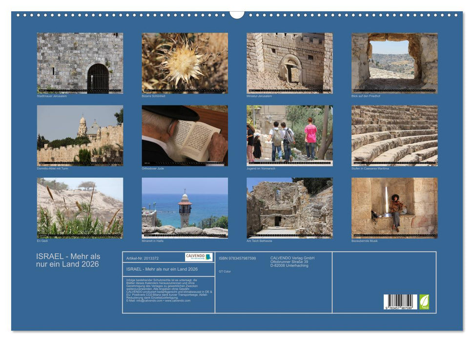 ISRAEL - Mehr als nur ein Land 2026 (CALVENDO Wandkalender 2026)