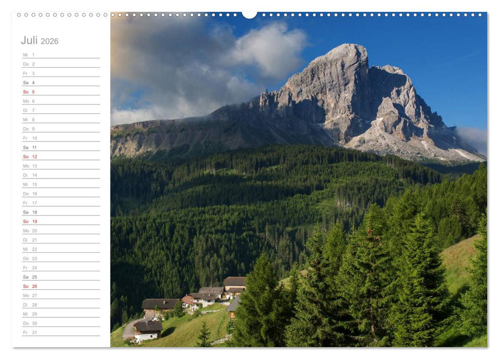Wundervolle Plätze in Südtirol (CALVENDO Premium Wandkalender 2026)