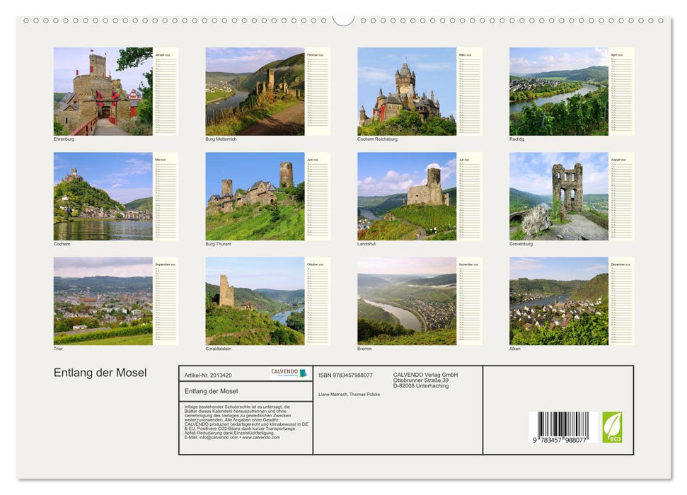Entlang der Mosel (CALVENDO Premium Wandkalender 2026)