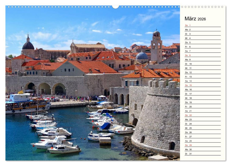 Dubrovnik - Perle der Adria (CALVENDO Premium Wandkalender 2026)