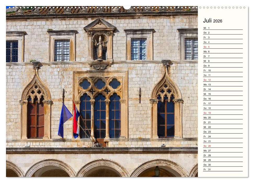Dubrovnik - Perle der Adria (CALVENDO Premium Wandkalender 2026)