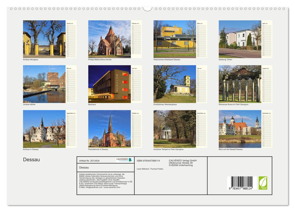 Dessau (CALVENDO Premium Wandkalender 2026)