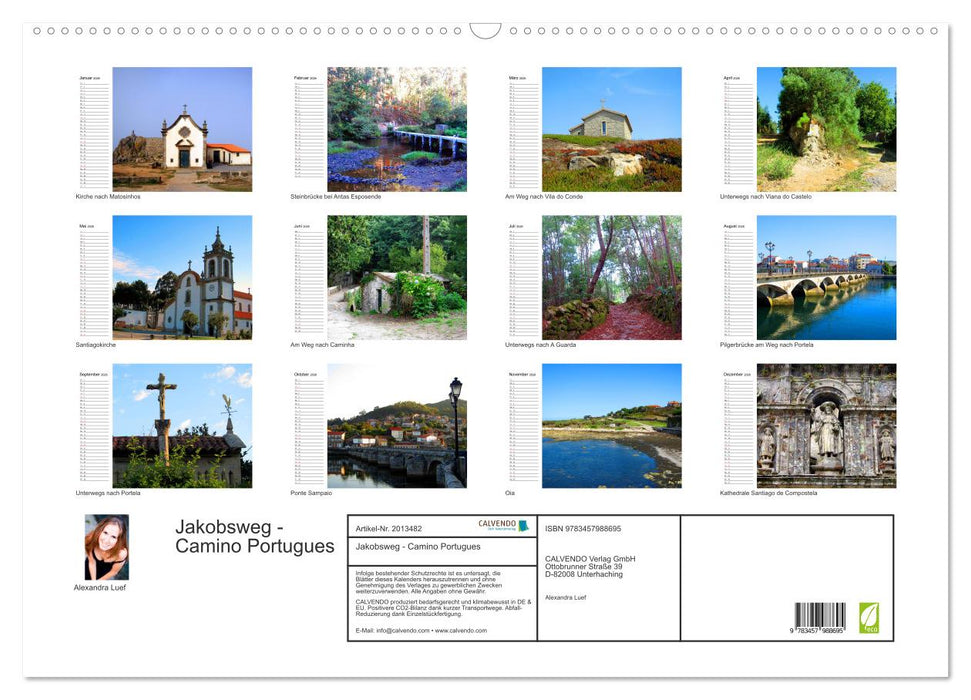 Jakobsweg - Camino Portugues (CALVENDO Wandkalender 2026)