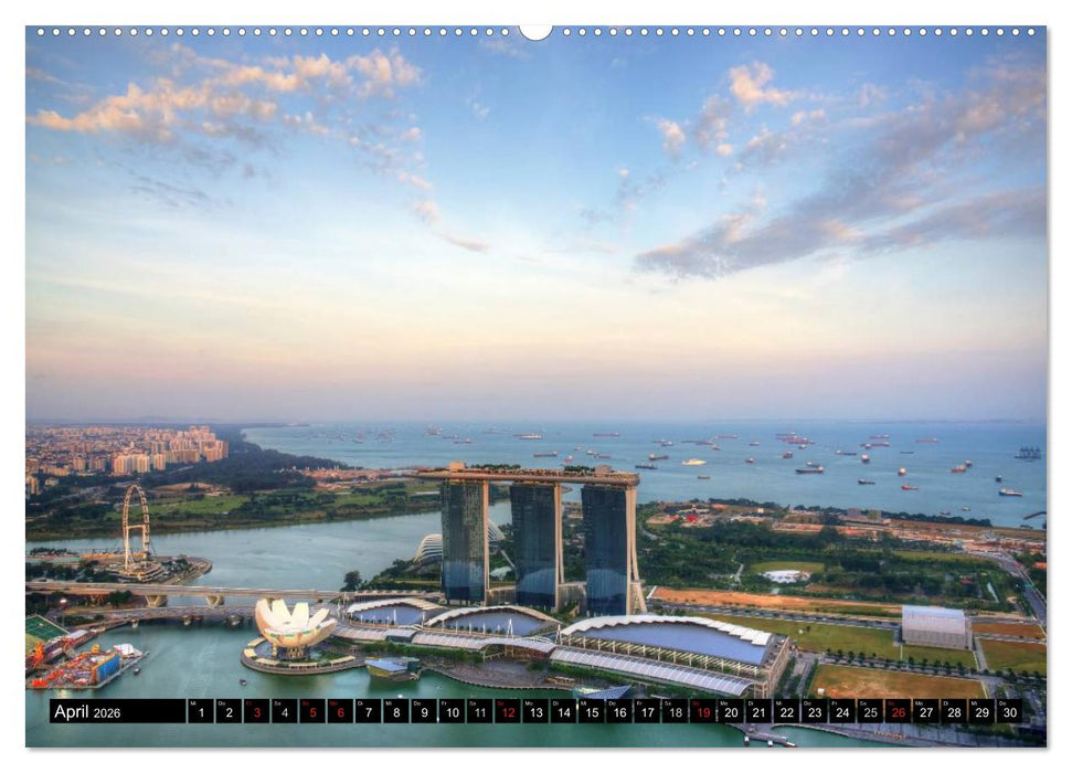 Singapur - Einzigartige Skylines (CALVENDO Premium Wandkalender 2026)
