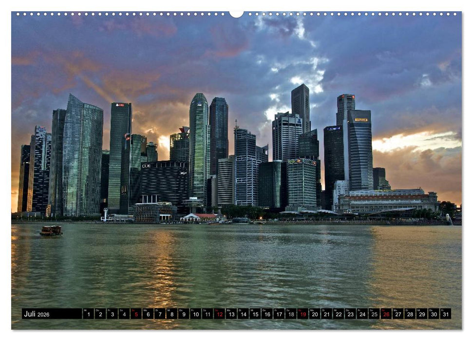 Singapur - Einzigartige Skylines (CALVENDO Premium Wandkalender 2026)