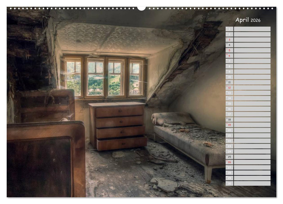 Lost Places - verlassene Orte (CALVENDO Premium Wandkalender 2026)