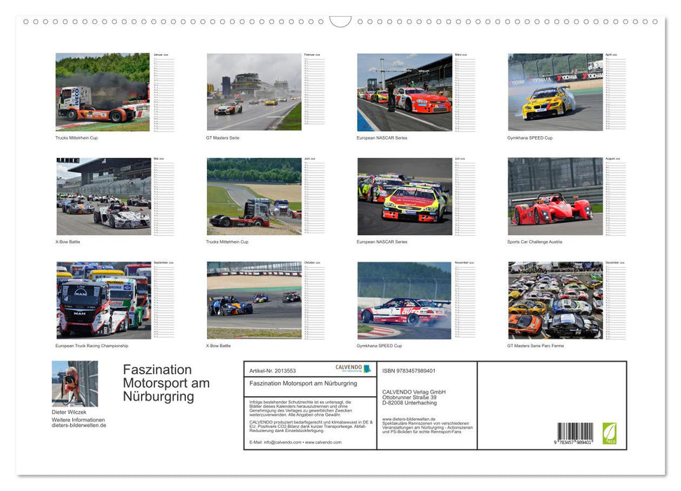 Faszination Motorsport am Nürburgring (CALVENDO Wandkalender 2026)