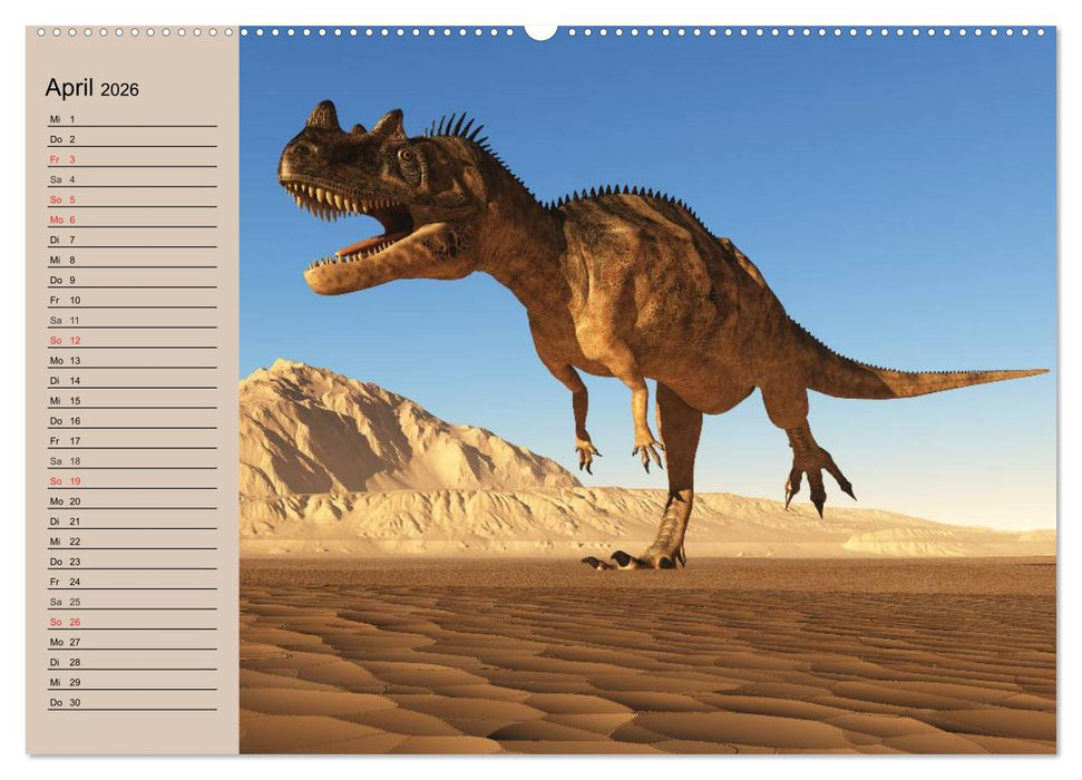 Dinosaurier. Urzeitliche Giganten (CALVENDO Premium Wandkalender 2026)