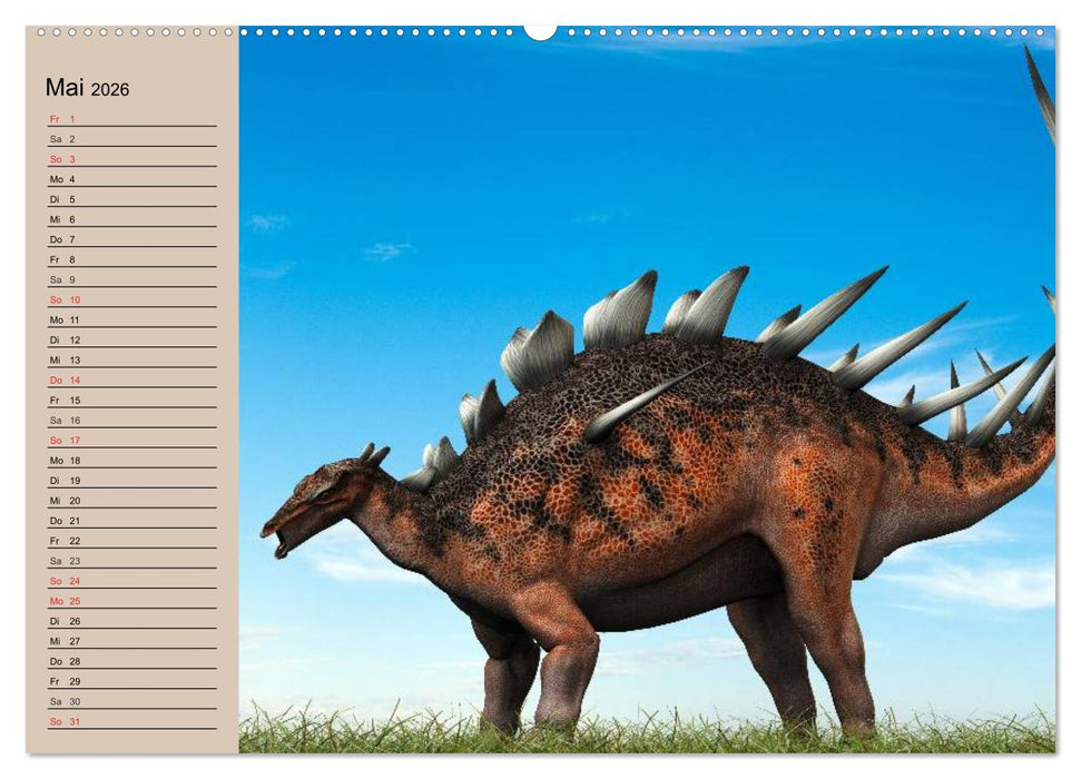Dinosaurier. Urzeitliche Giganten (CALVENDO Premium Wandkalender 2026)