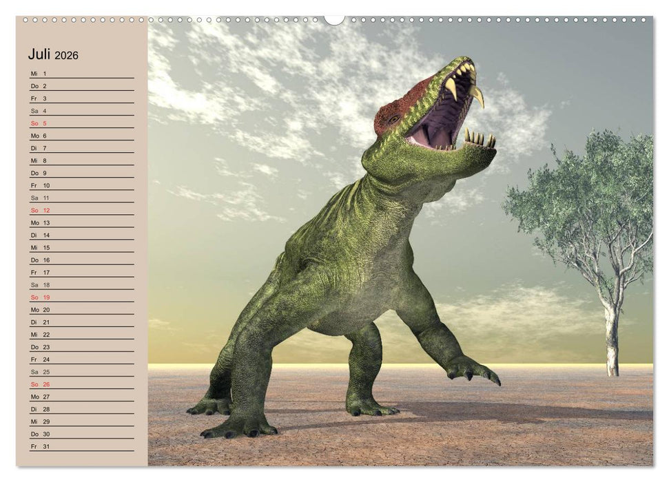 Dinosaurier. Urzeitliche Giganten (CALVENDO Premium Wandkalender 2026)