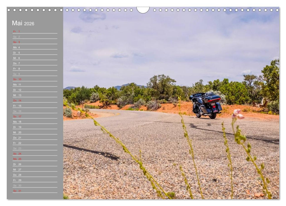 Biker Paradies - Die Canyons der USA (CALVENDO Wandkalender 2026)