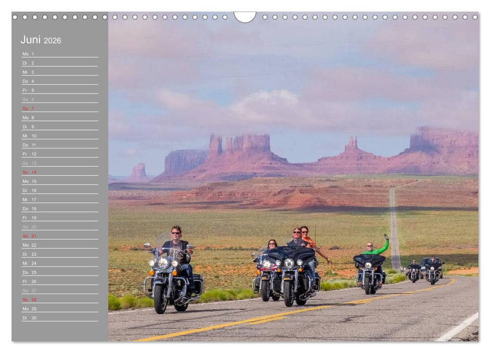 Biker Paradies - Die Canyons der USA (CALVENDO Wandkalender 2026)