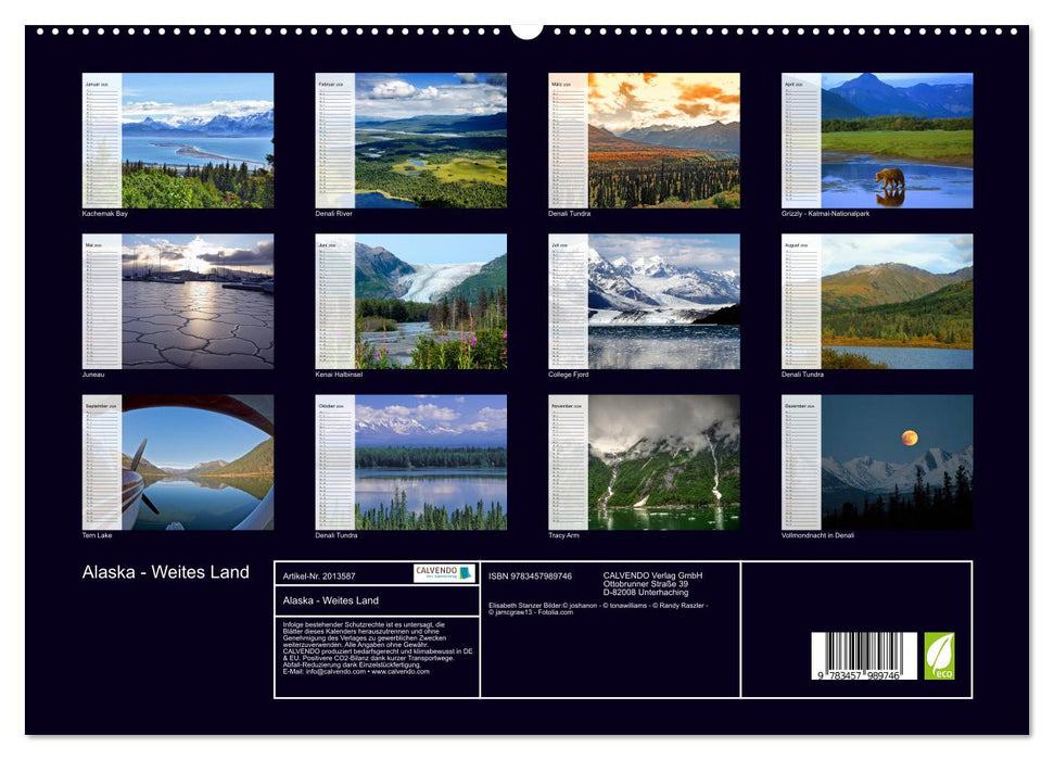 Alaska - Weites Land (CALVENDO Premium Wandkalender 2026)