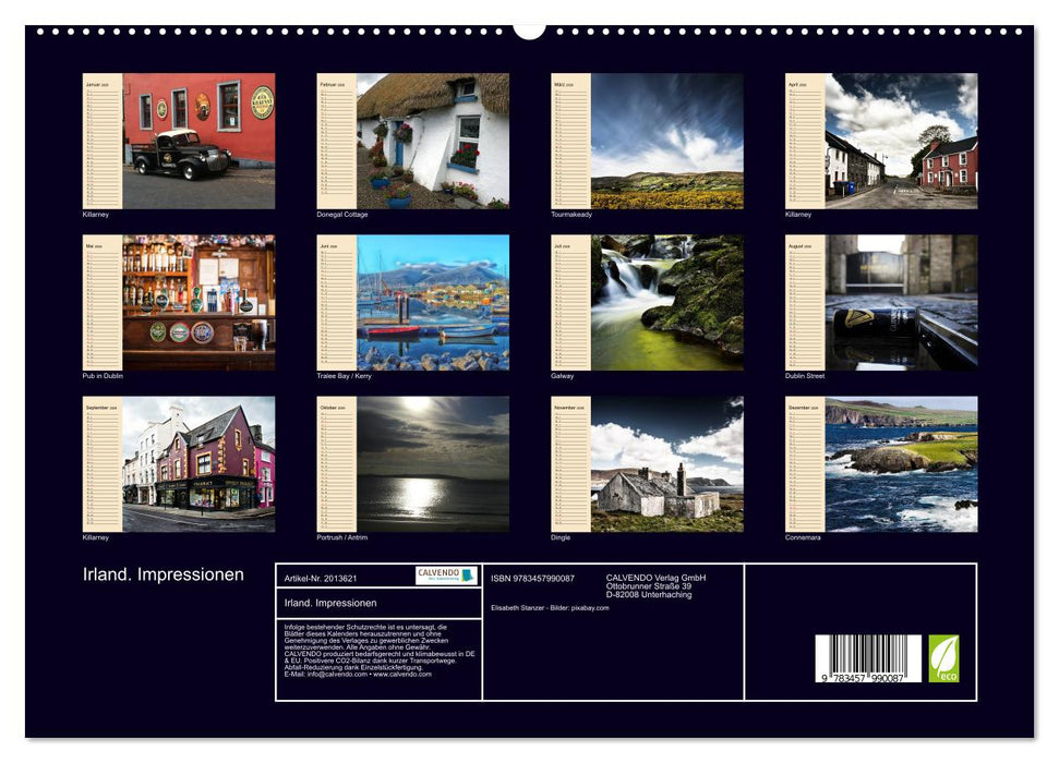 Irland. Impressionen (CALVENDO Premium Wandkalender 2026)