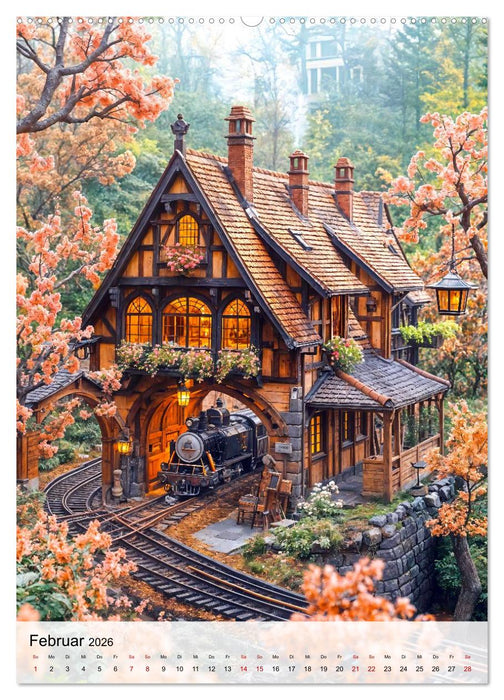 Eisenbahnen - Miniaturbahnen zwischen Fantasie und Fernweh (CALVENDO Premium Wandkalender 2026)