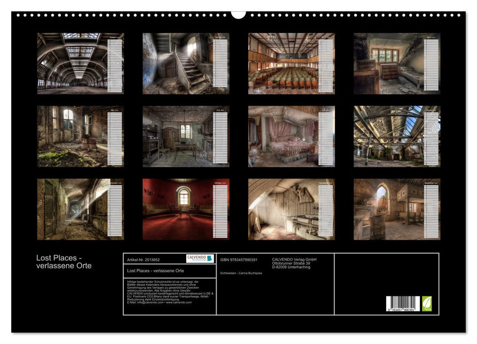 Lost Places - verlassene Orte (CALVENDO Wandkalender 2026)