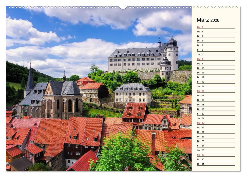 Burgen im Harz (CALVENDO Premium Wandkalender 2026)