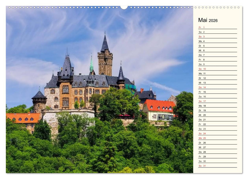Burgen im Harz (CALVENDO Premium Wandkalender 2026)