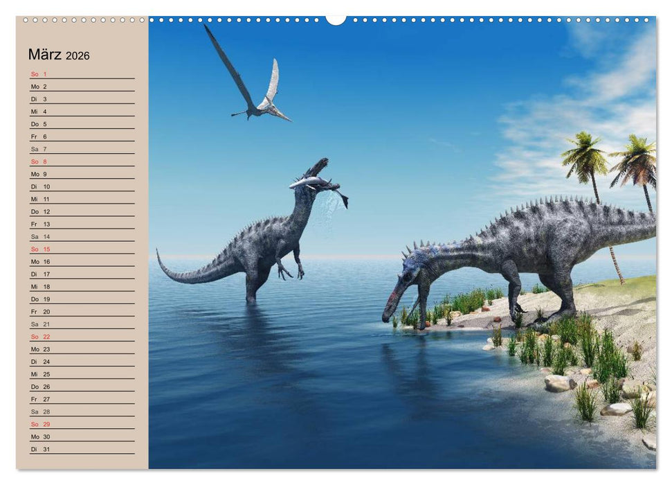 Dinosaurier. Urzeitliche Giganten (CALVENDO Wandkalender 2026)
