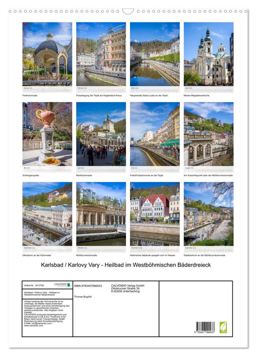 Karlsbad / Karlovy Vary - Heilbad im Westböhmischen Bäderdreieck (CALVENDO Wandkalender 2026)