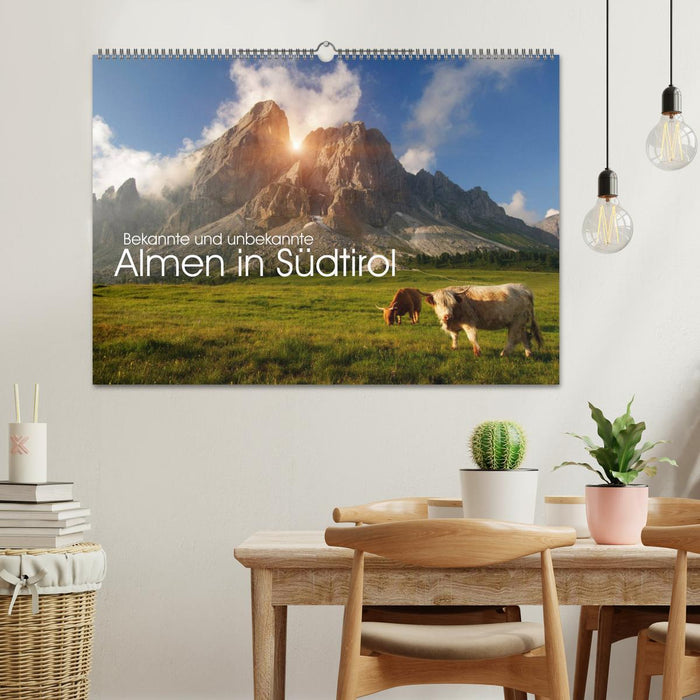 Bekannte und unbekannte Almen in Südtirol (CALVENDO Wandkalender 2026)
