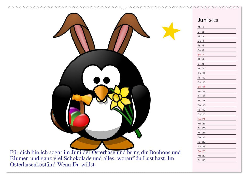 Pinguin-Elfe (CALVENDO Premium Wandkalender 2026)