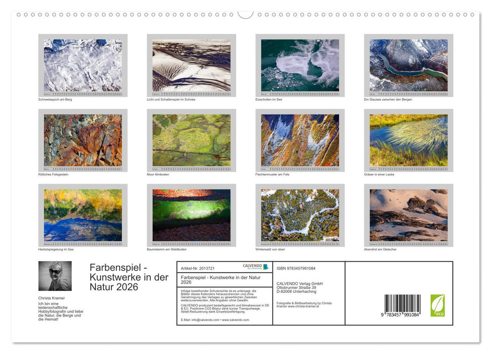 Farbenspiel - Kunstwerke in der Natur 2026 (CALVENDO Premium Wandkalender 2026)