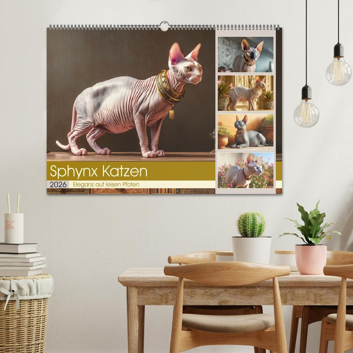 Sphinx Katzen. Eleganz auf leisen Pfoten (CALVENDO Wandkalender 2026)