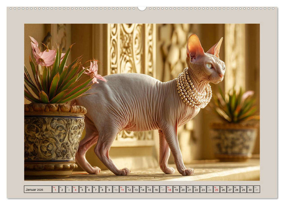 Sphinx Katzen. Eleganz auf leisen Pfoten (CALVENDO Wandkalender 2026)
