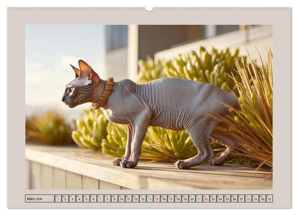 Sphinx Katzen. Eleganz auf leisen Pfoten (CALVENDO Wandkalender 2026)