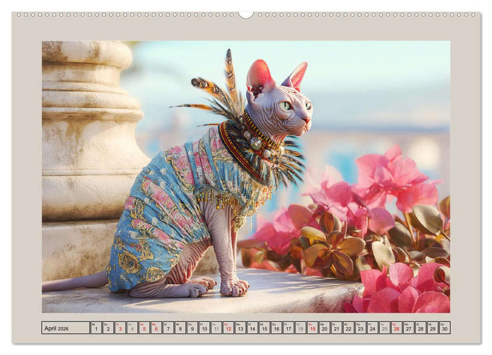 Sphinx Katzen. Eleganz auf leisen Pfoten (CALVENDO Wandkalender 2026)