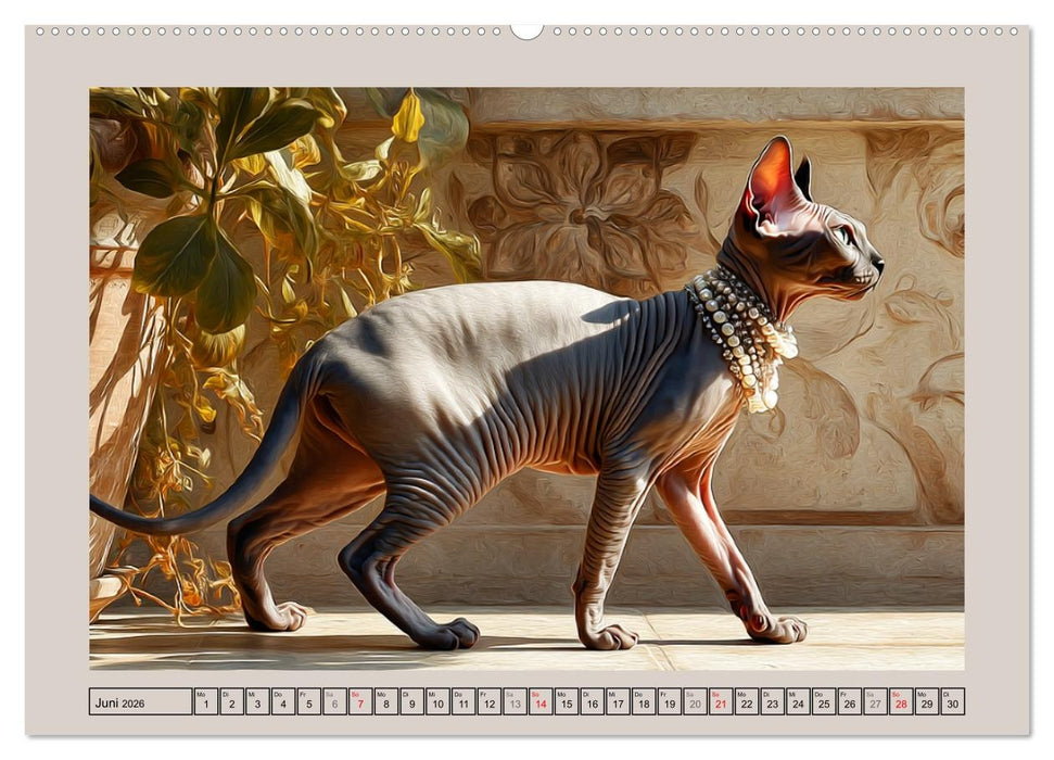 Sphinx Katzen. Eleganz auf leisen Pfoten (CALVENDO Wandkalender 2026)