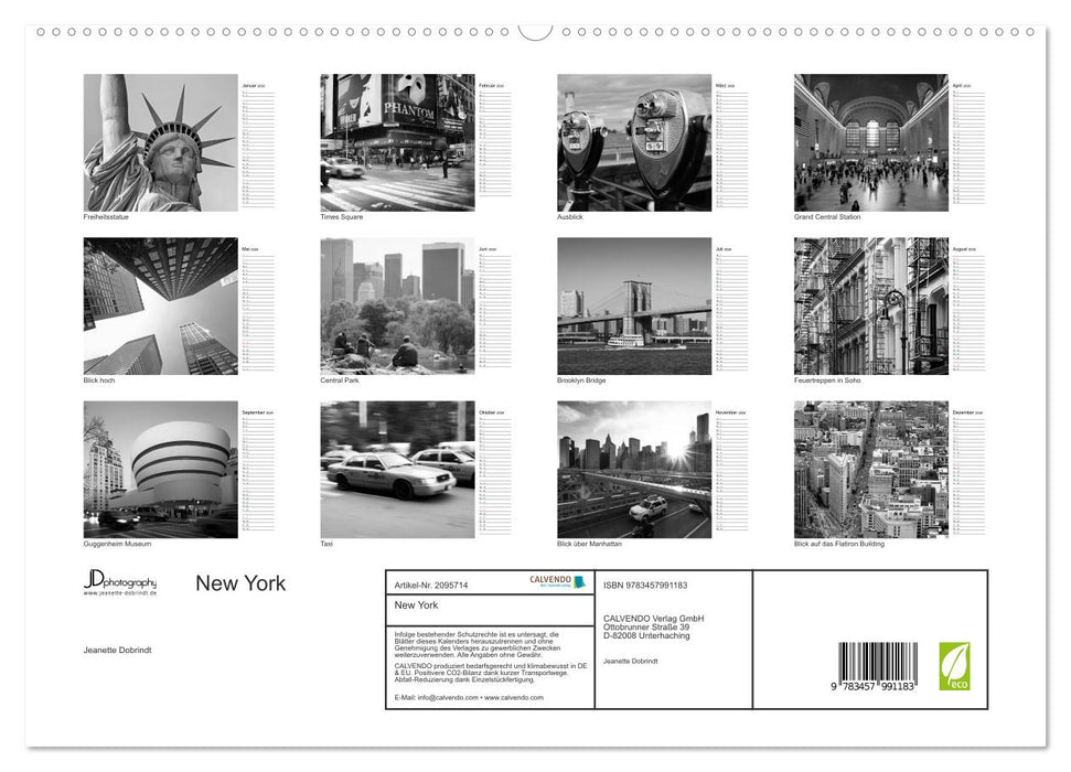 New York (CALVENDO Premium Wandkalender 2026)