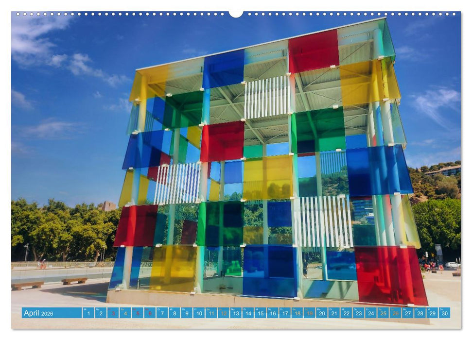 Malaga Highlights der Stadt an der Costa del Sol (CALVENDO Premium Wandkalender 2026)