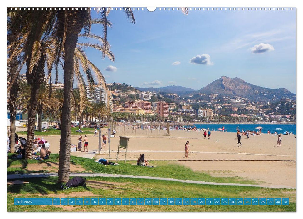Malaga Highlights der Stadt an der Costa del Sol (CALVENDO Premium Wandkalender 2026)