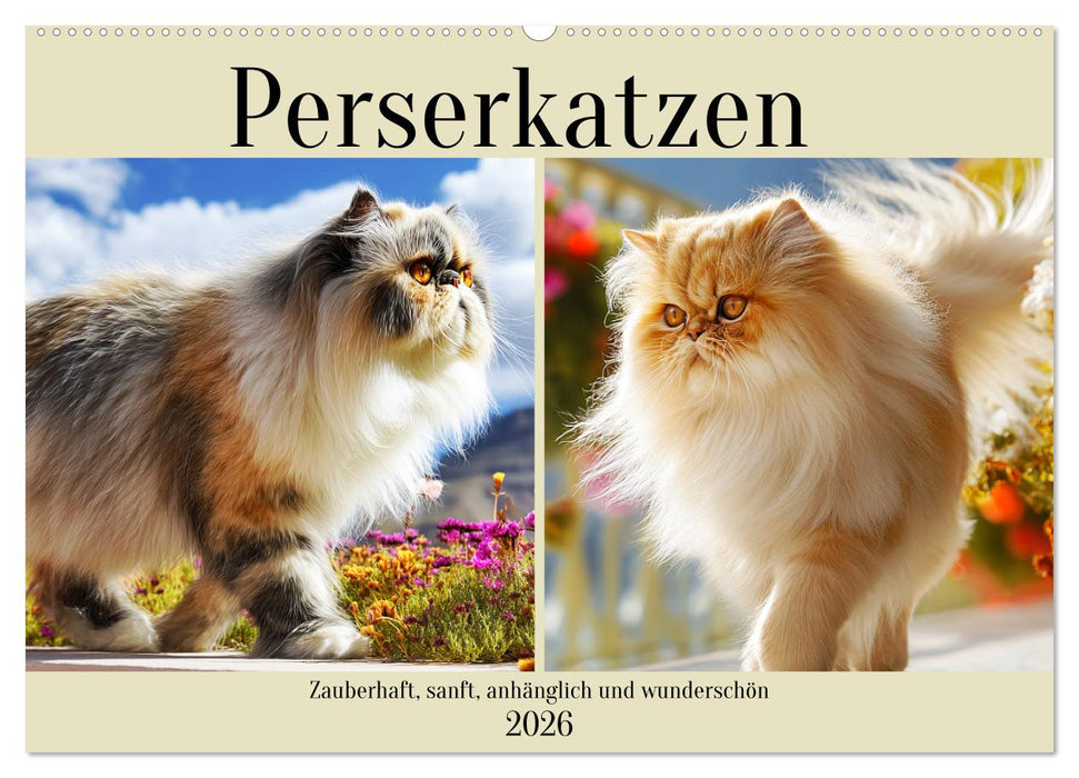 Perserkatzen. Zauberhaft, sanft, anhänglich und wunderschön (CALVENDO Wandkalender 2026)