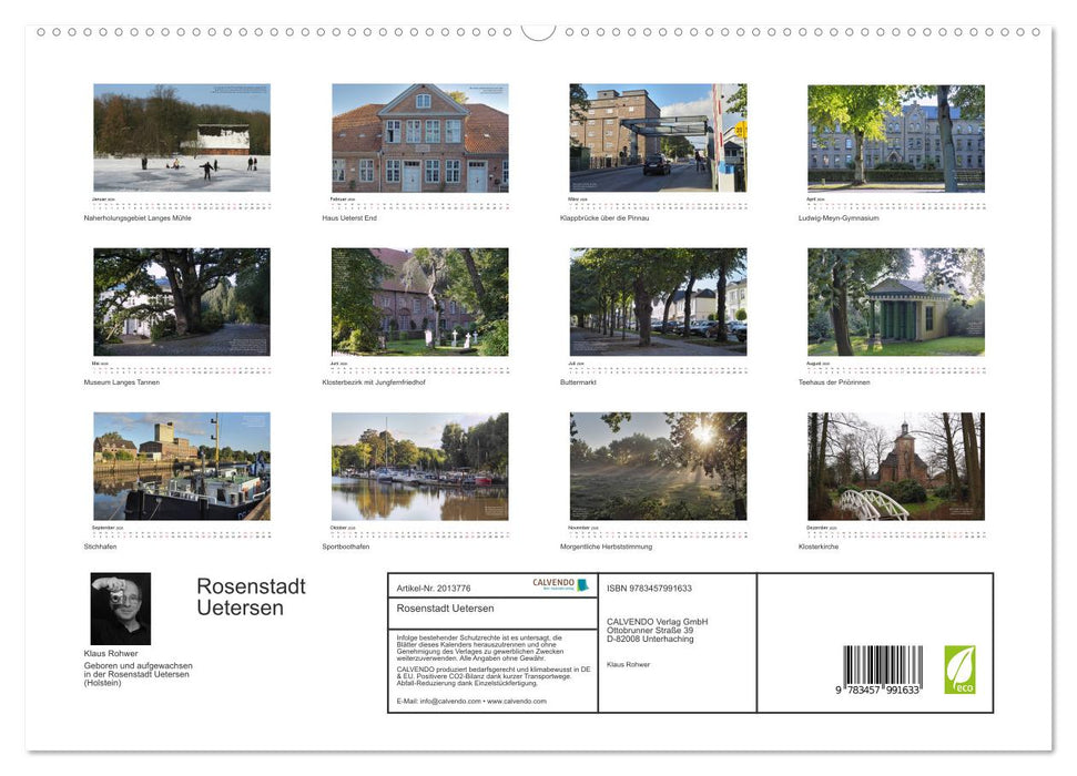 Rosenstadt Uetersen (CALVENDO Premium Wandkalender 2026)