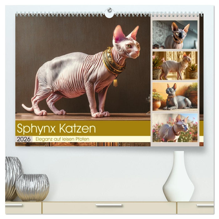 Sphinx Katzen. Eleganz auf leisen Pfoten (CALVENDO Premium Wandkalender 2026)