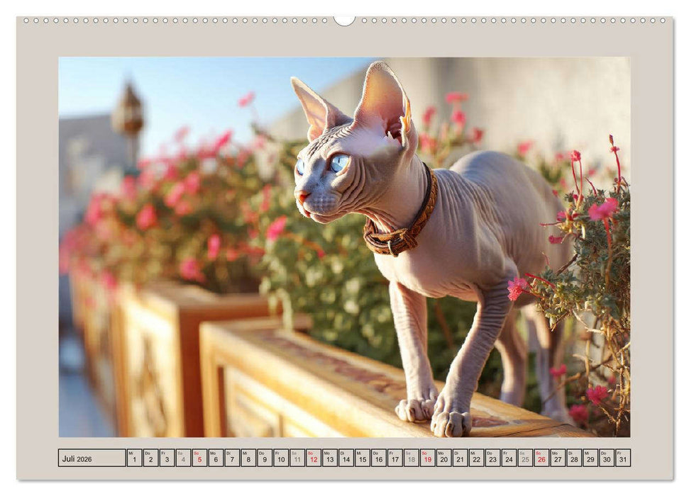 Sphinx Katzen. Eleganz auf leisen Pfoten (CALVENDO Premium Wandkalender 2026)