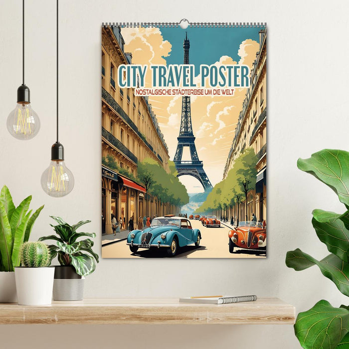 City Travel Poster - nostalgische Städtereise um die Welt (CALVENDO Wandkalender 2026)