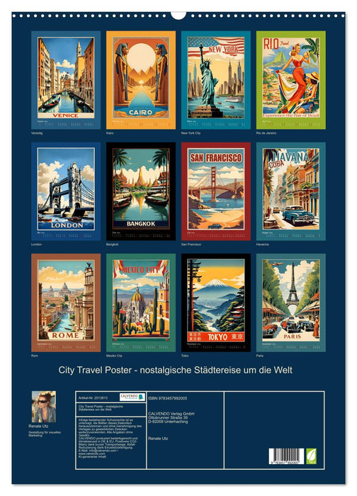 City Travel Poster - nostalgische Städtereise um die Welt (CALVENDO Wandkalender 2026)