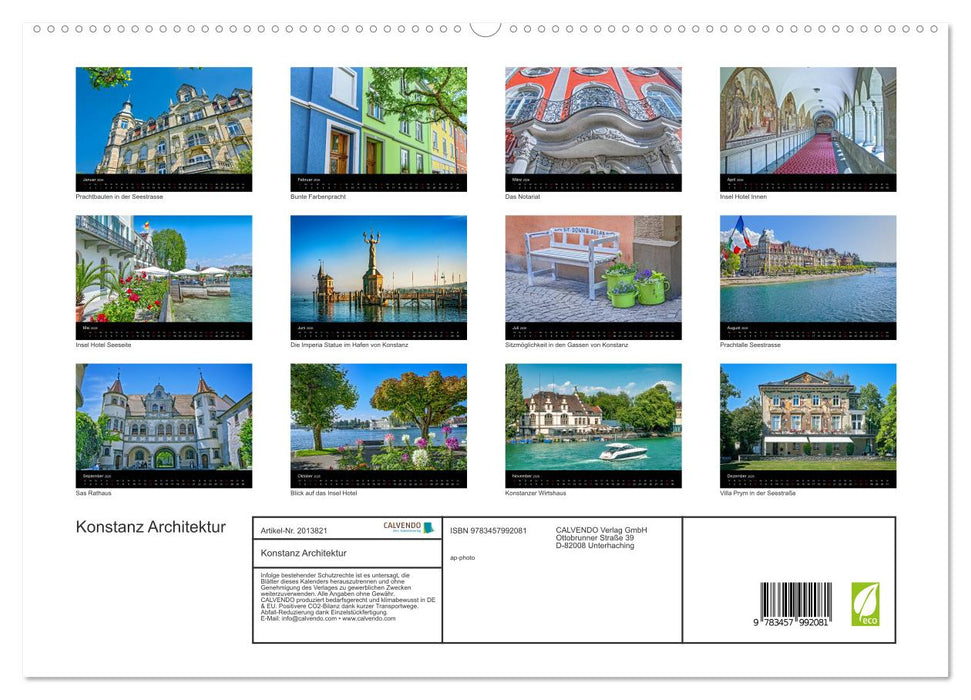Konstanz Architektur (CALVENDO Premium Wandkalender 2026)