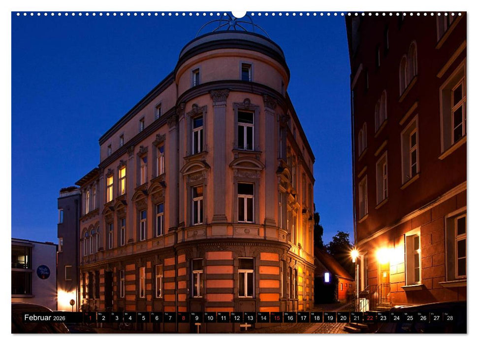 Stralsund FÜR NACHTSCHWÄRMER (CALVENDO Premium Wandkalender 2026)