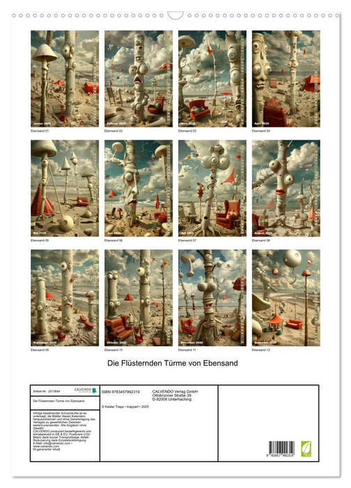 Die Flüsternden Türme von Ebensand (CALVENDO Wandkalender 2026)
